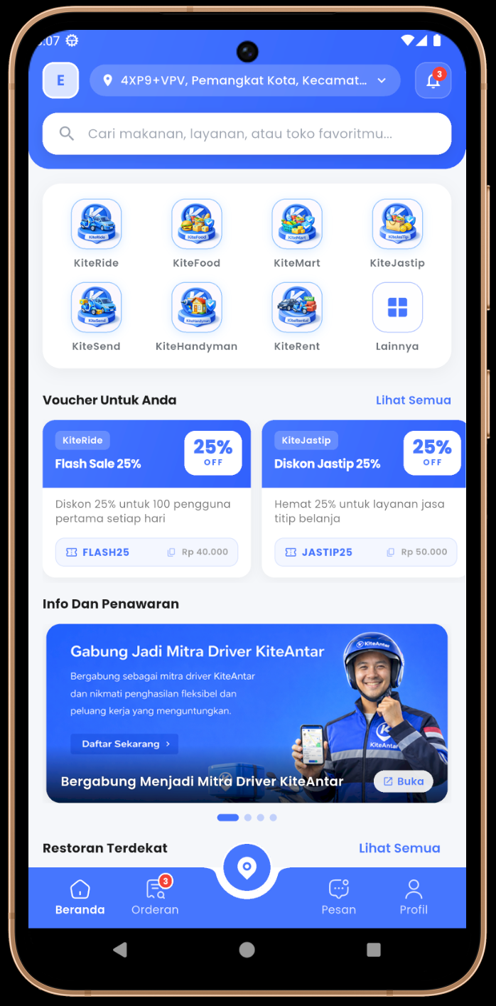 App Customer - Home